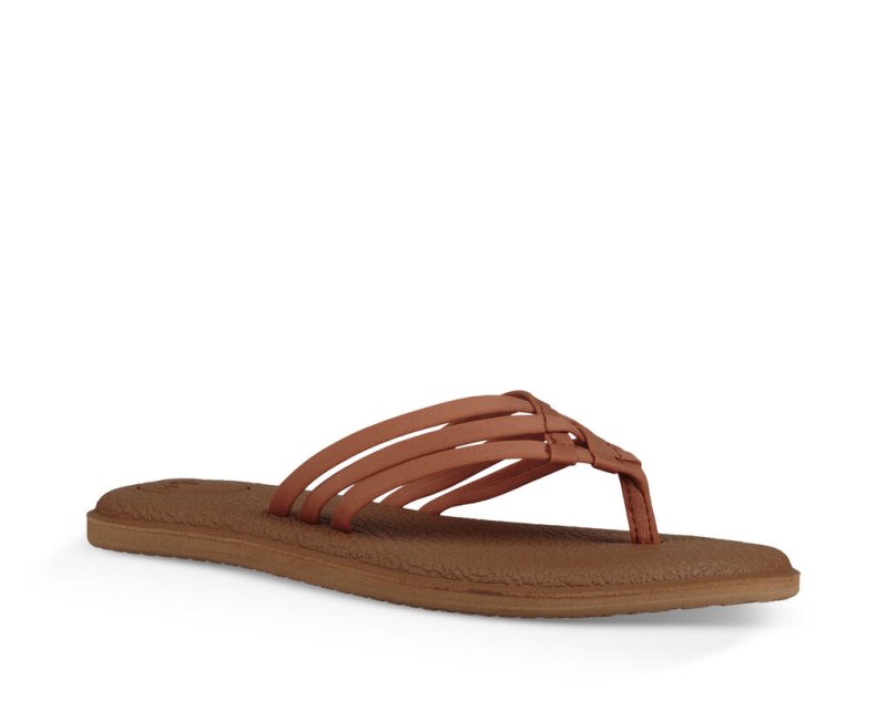 Sanuk Yoga Salty Women's Sandals Brown | Canada 34TCE